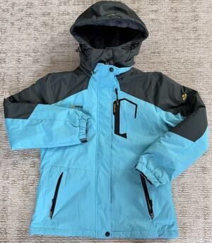 Gemyse Waterproof Ski Snow Jacket Teal Fleece Winter Coat Medium